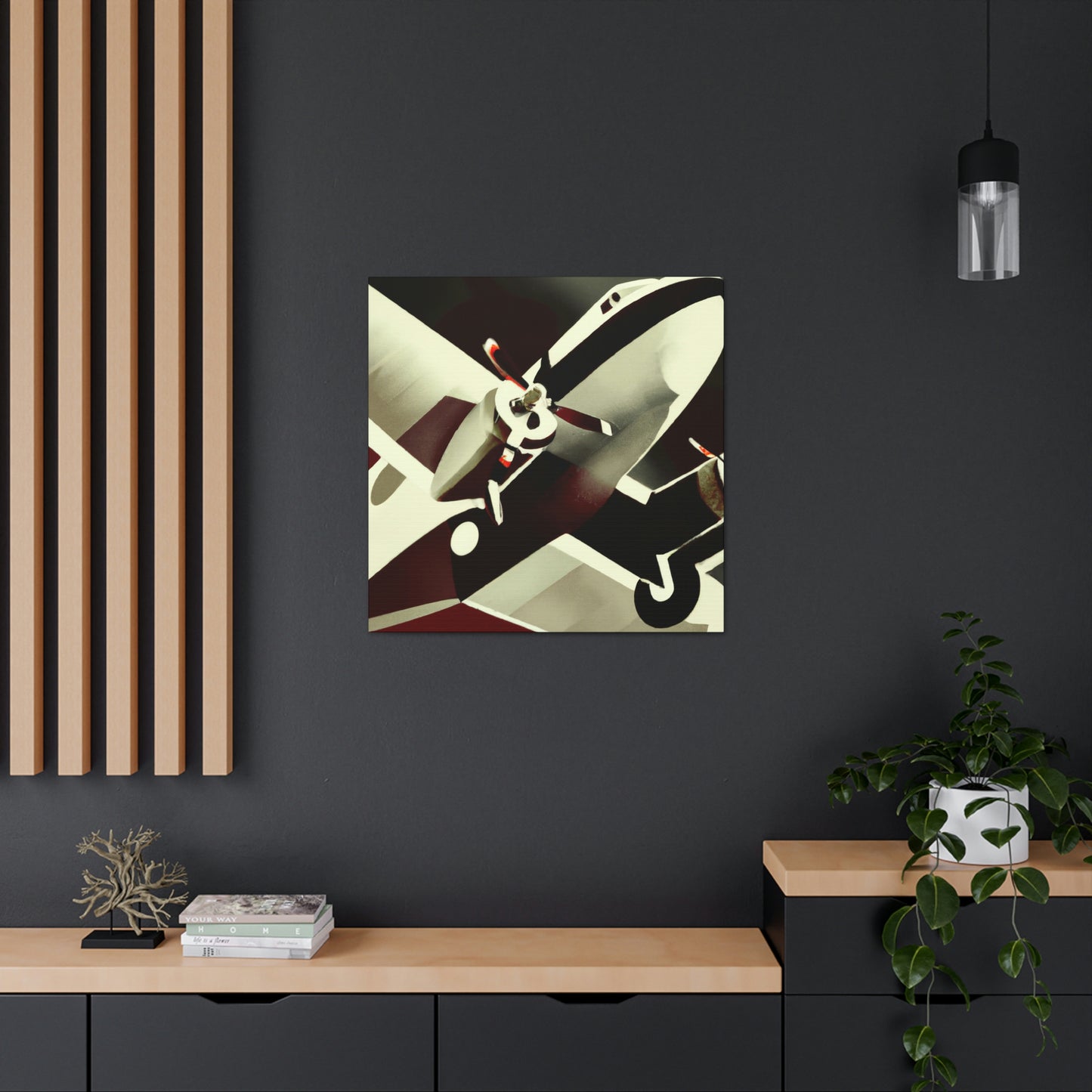 "Flight Over Deco City" - Canvas