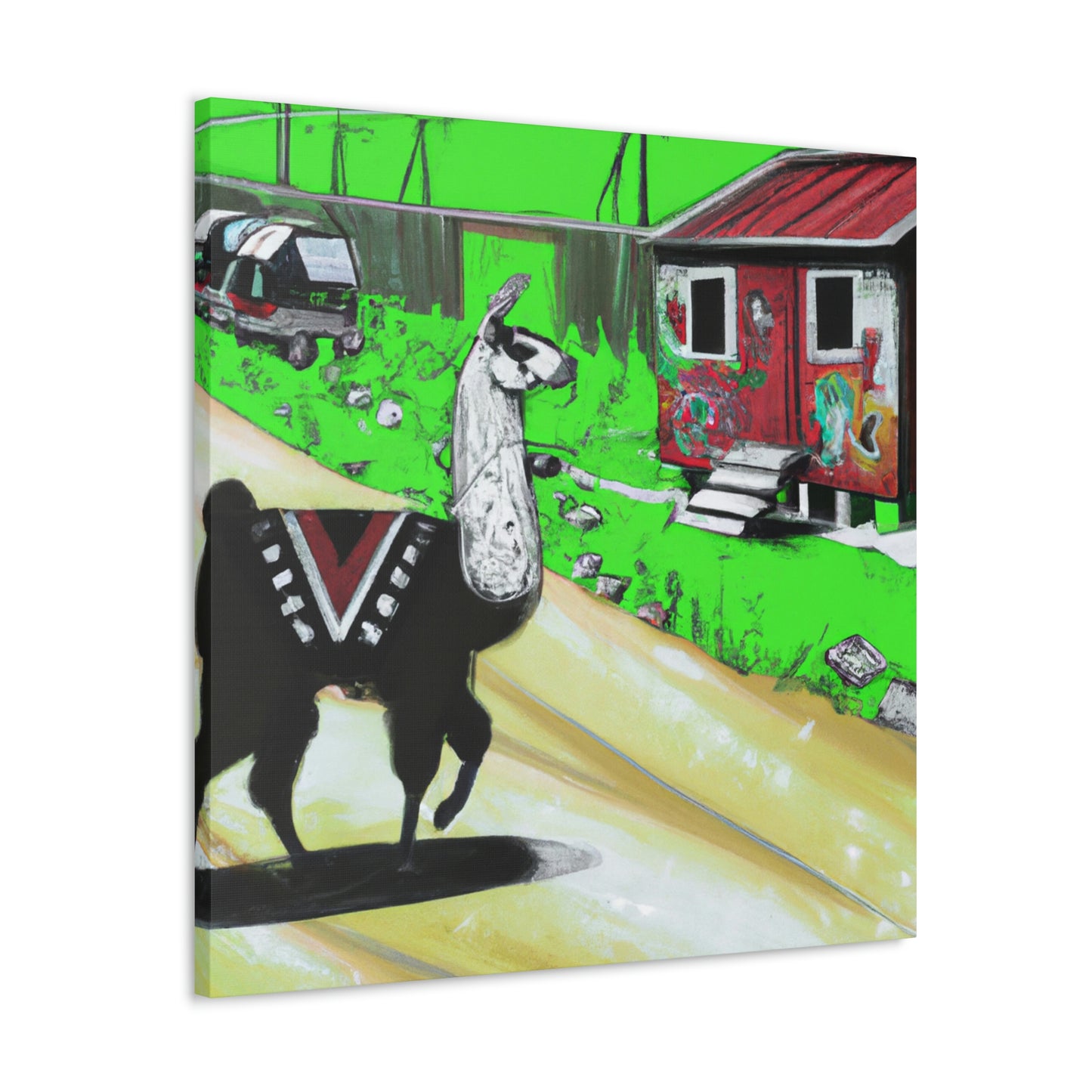 Llama in the City - Canvas