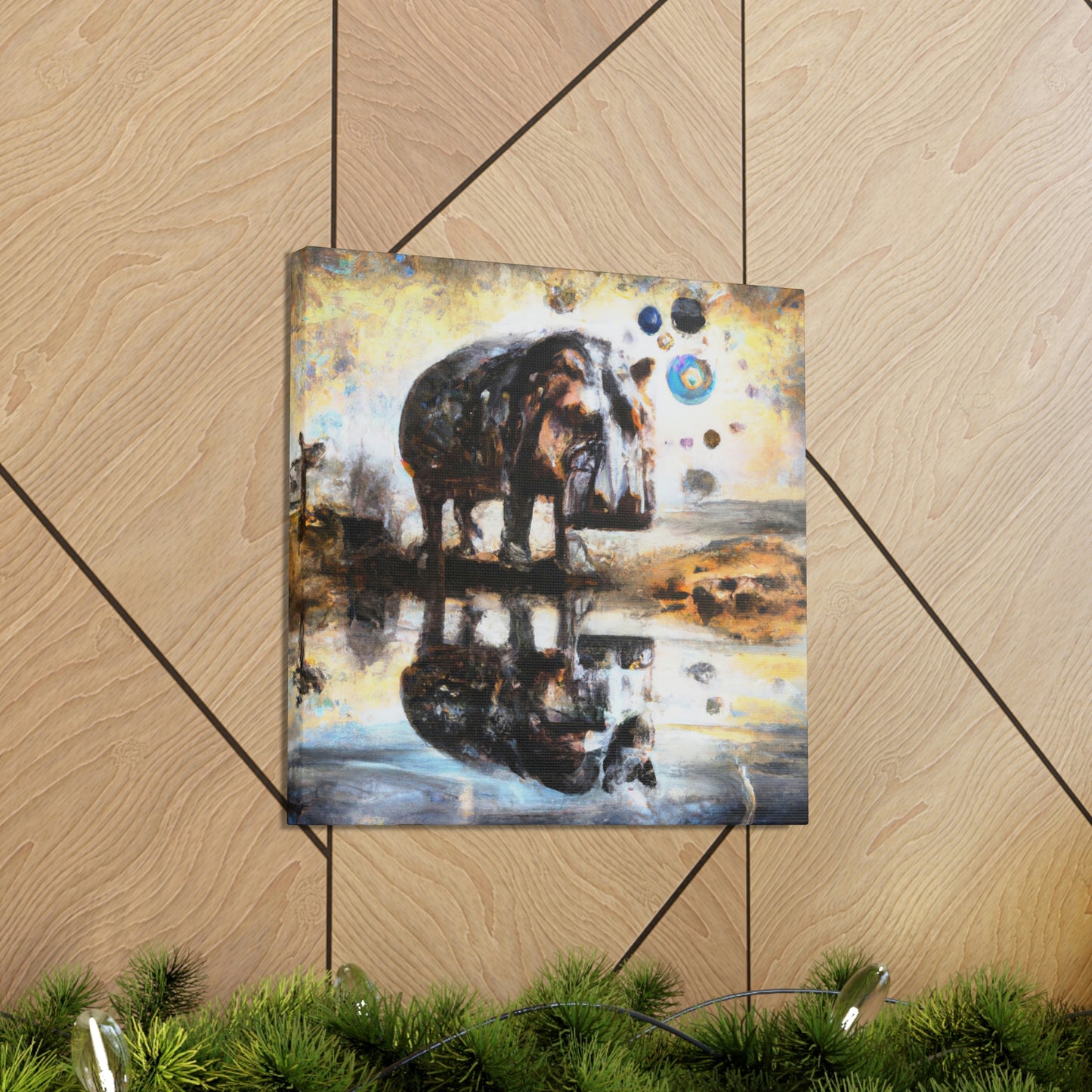 "Hippo in a Baroque" - Canvas