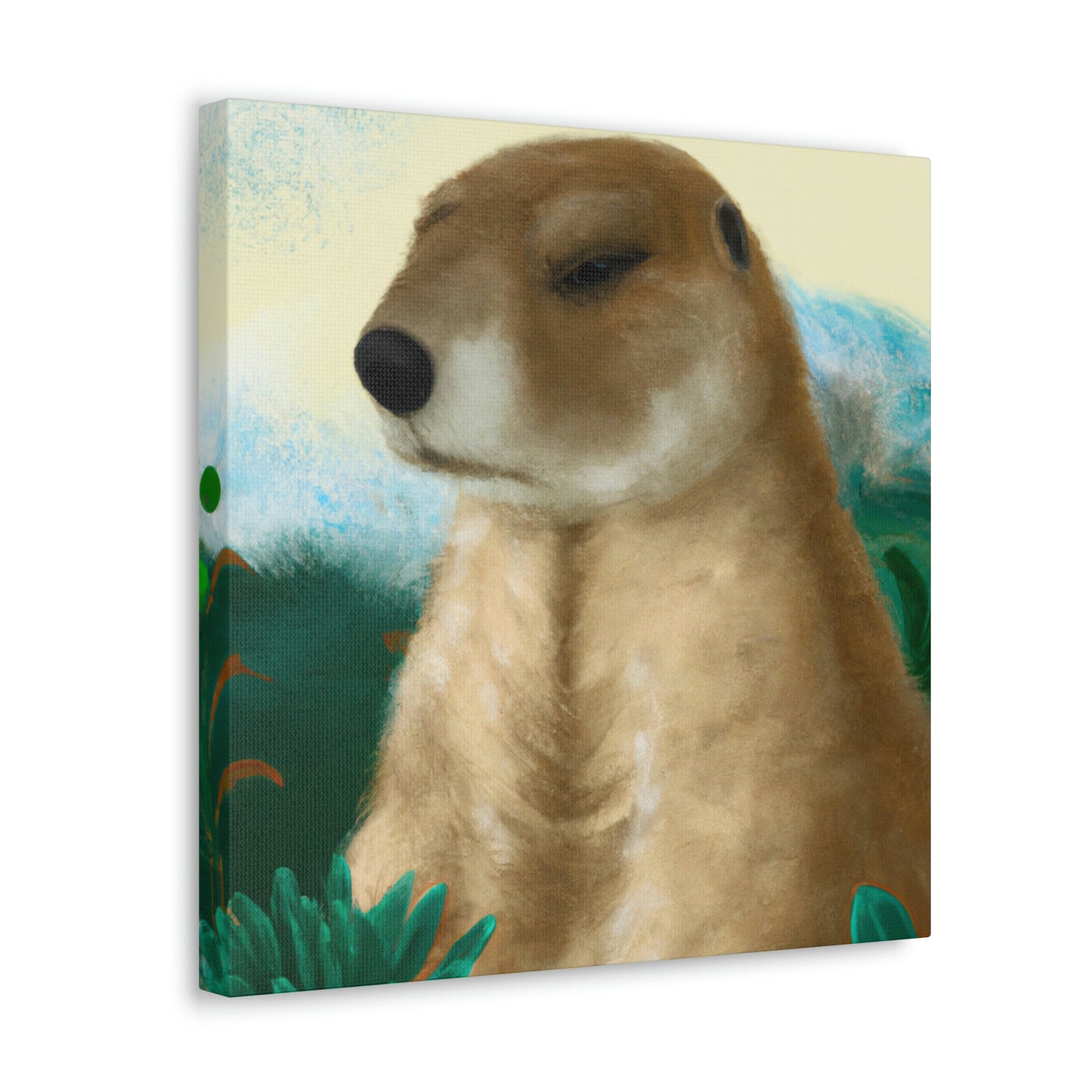 "Prairie Dog Art Deco" - Canvas