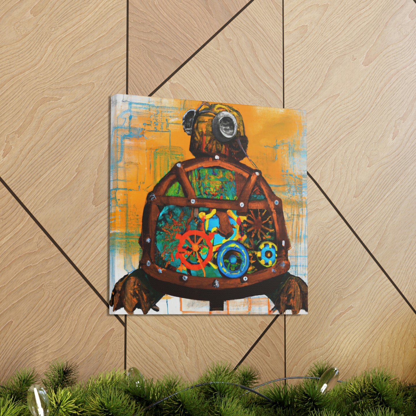 Sea Turtle Clockwork Dreams - Canvas