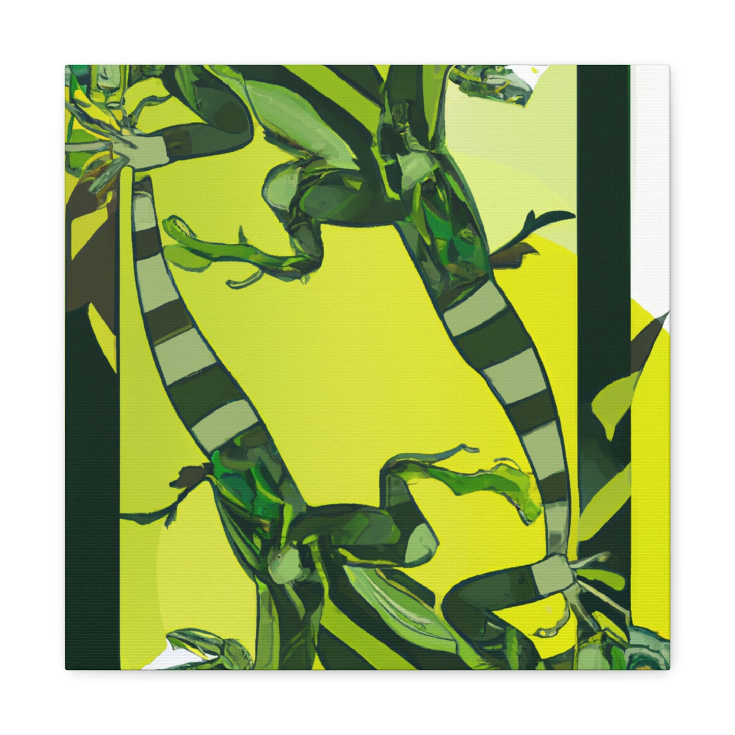 "Iguanas in Art Deco" - Canvas