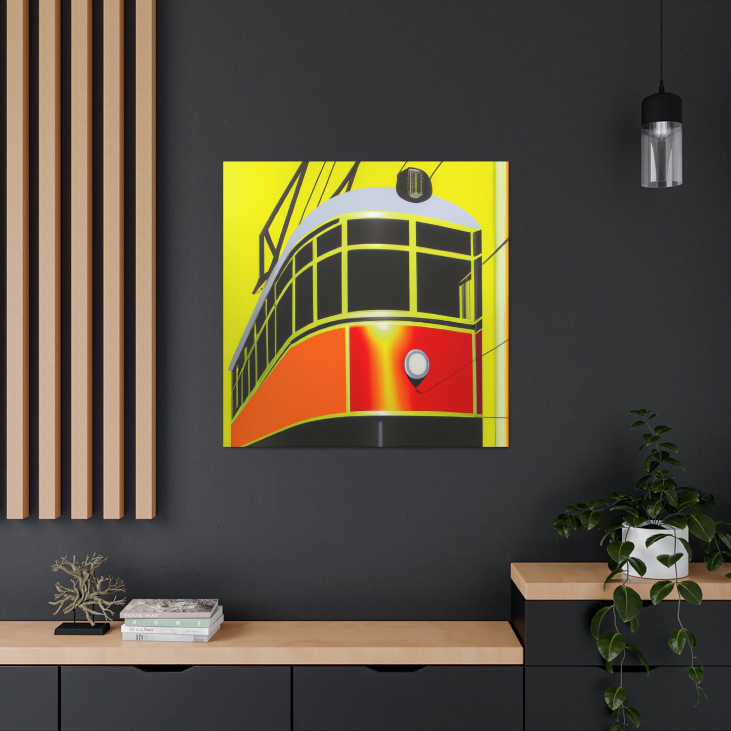 "Electric Tram Ablaze" - Canvas