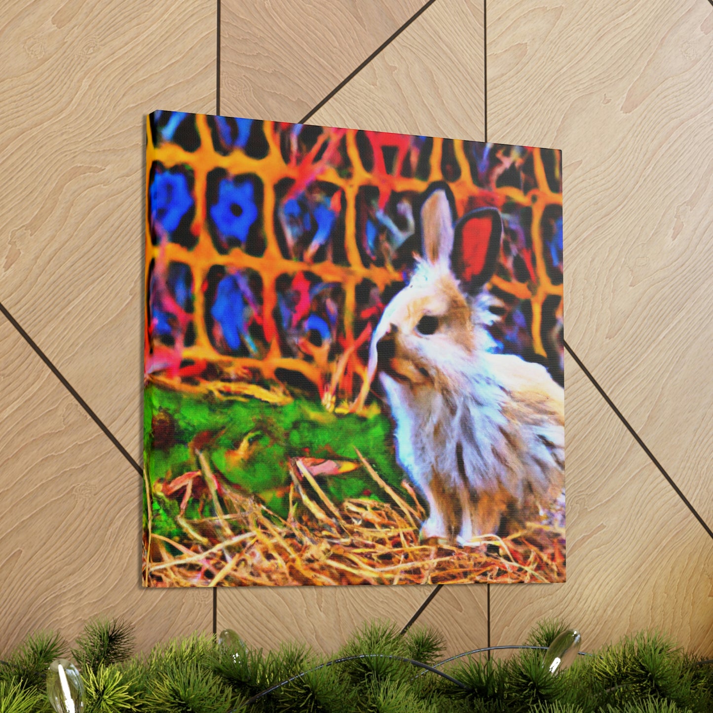 Rabbit in Digital Dreams - Canvas