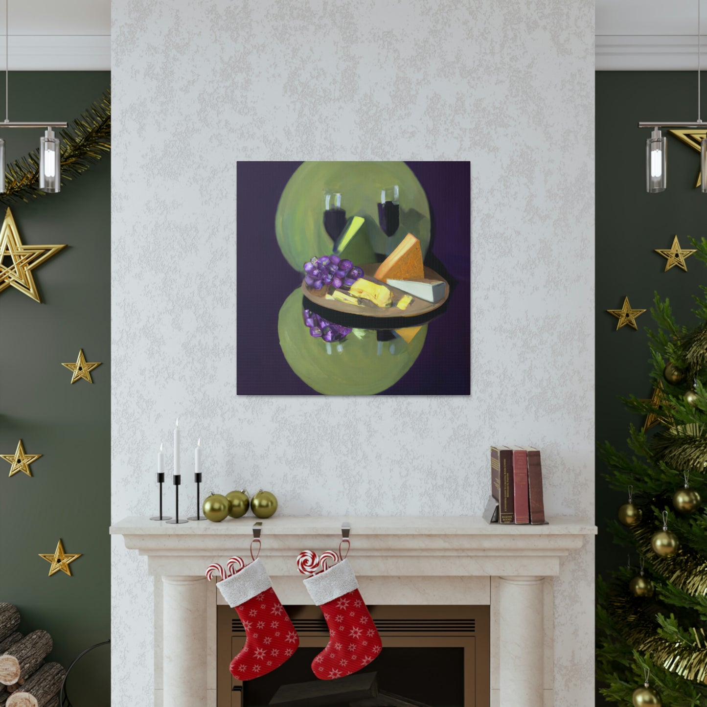 Grapes and Cheese Feast - Canvas