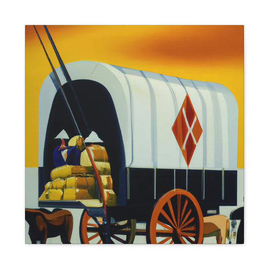 "Wheeling Art Deco Wagon." - Canvas