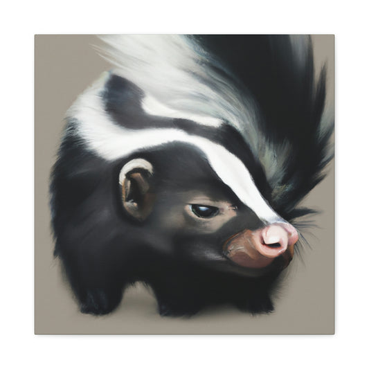 Skunks at Dusk. - Canvas