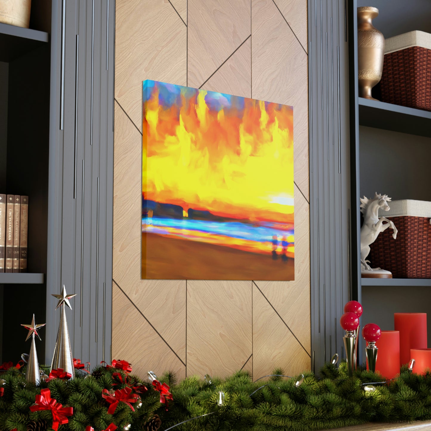 A Framed Glowing Sunset - Canvas