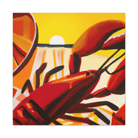 "Lobster in Art Deco" - Canvas