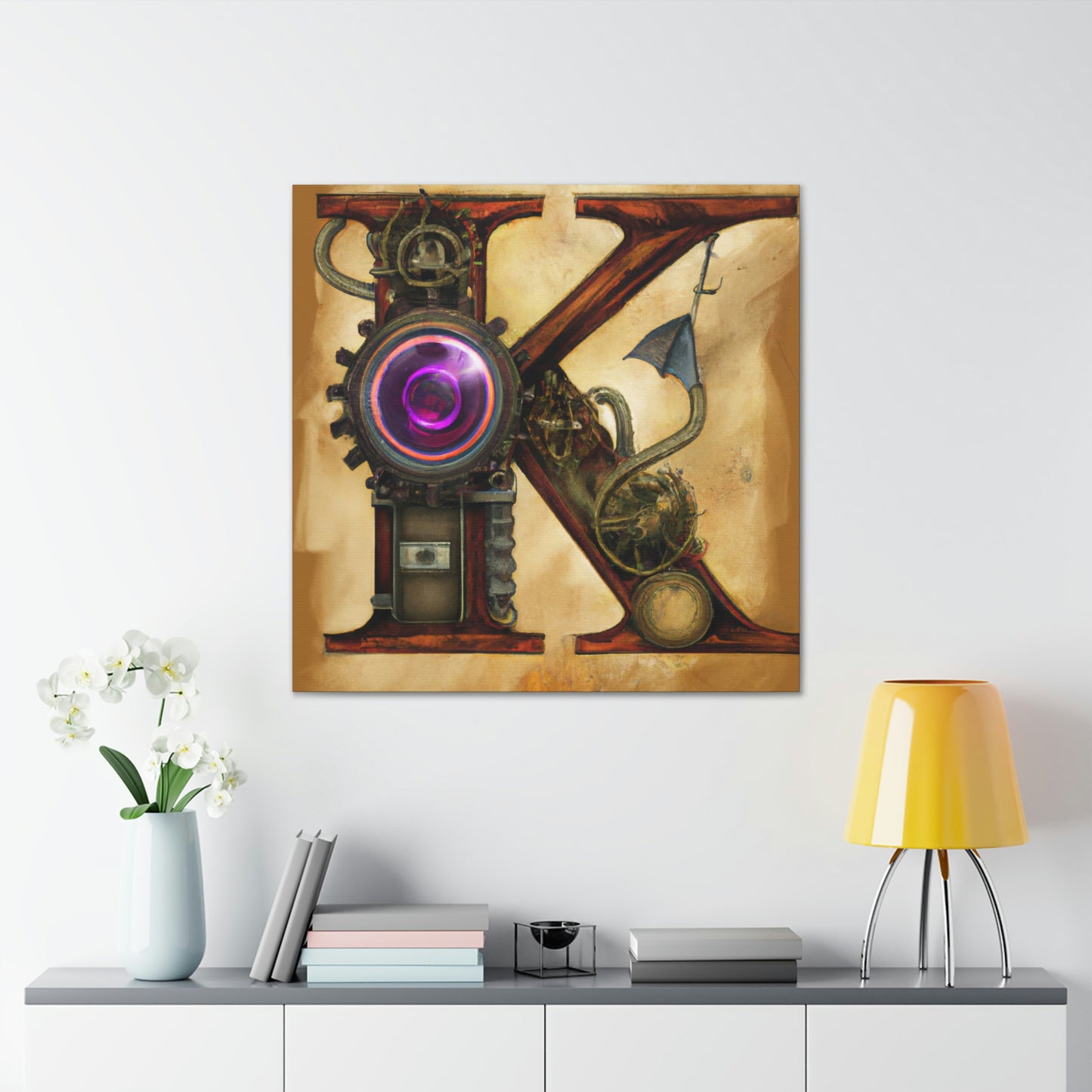 "Steampunk K. Portrait" - Canvas