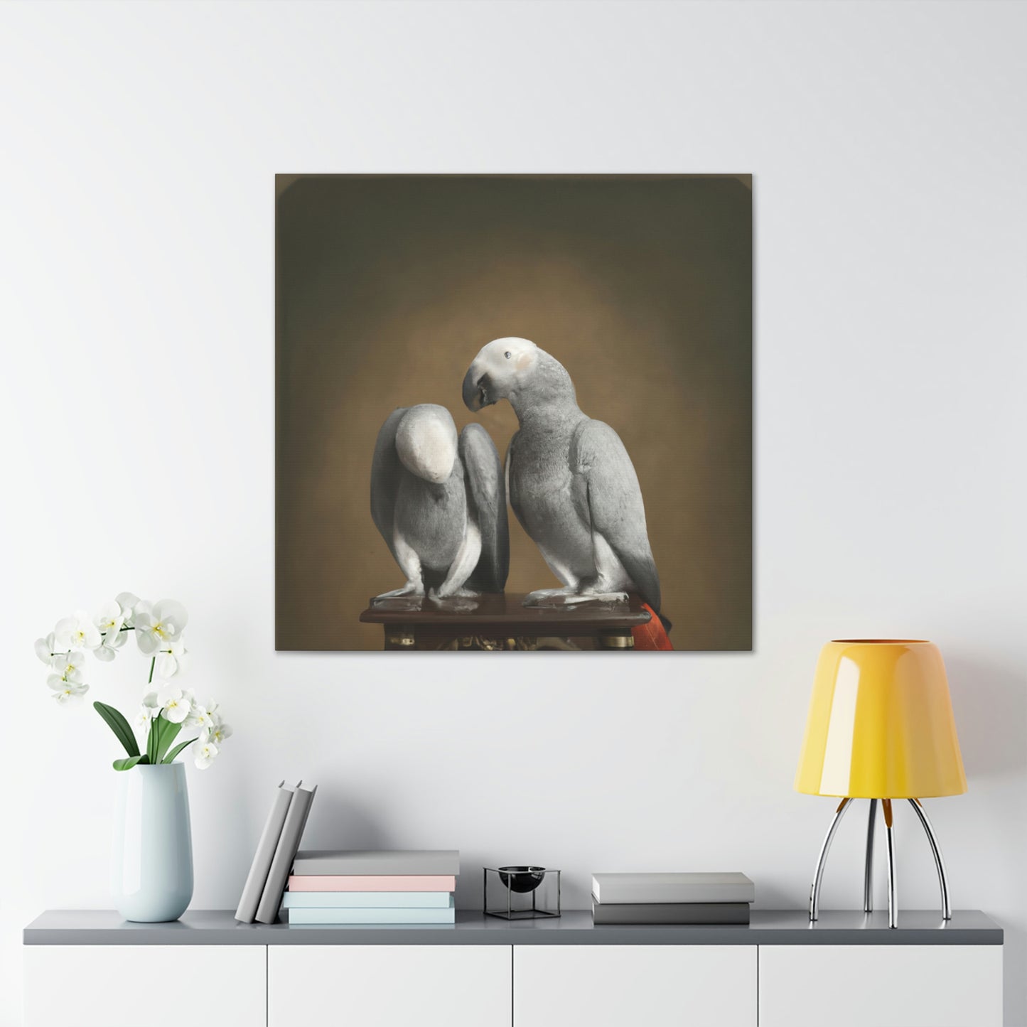 African Greys Sublime. - Canvas