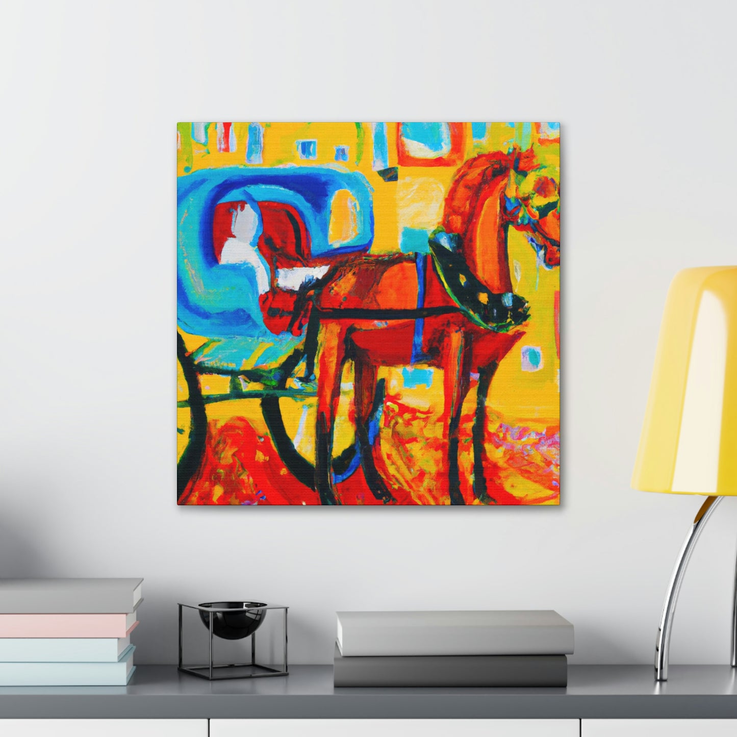 "Horse Drawn Carriage Ride" - Canvas