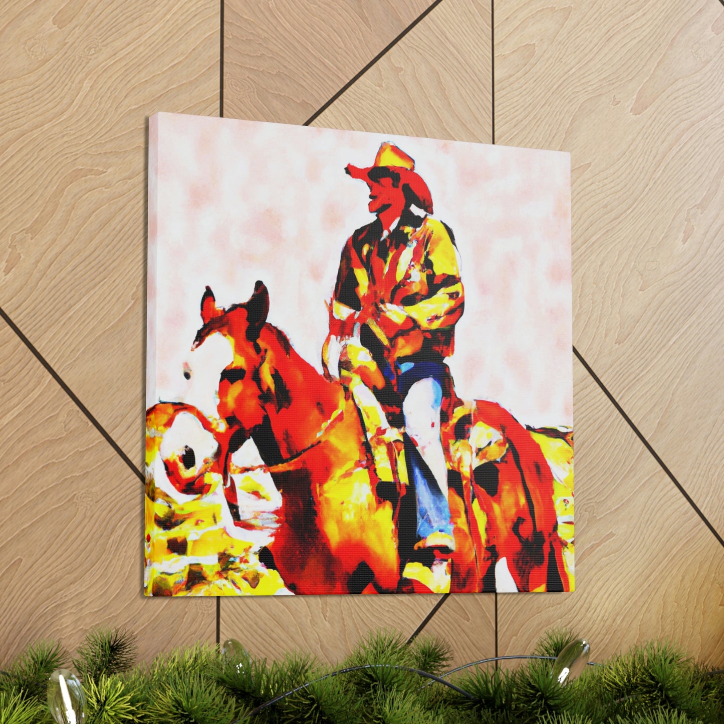 Pony Express Triumphant. - Canvas