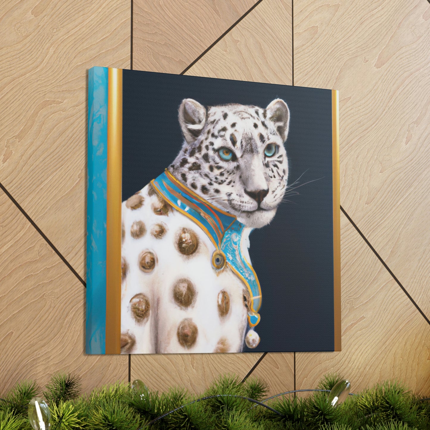 "Snow Leopard Sparkles Bright" - Canvas