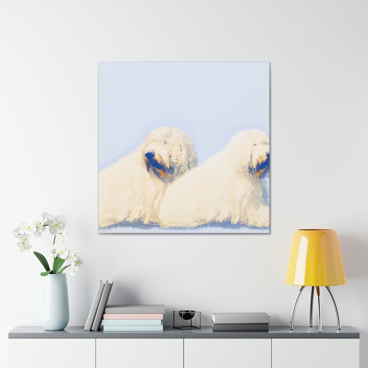 Old English Sheepdog Freedom - Canvas