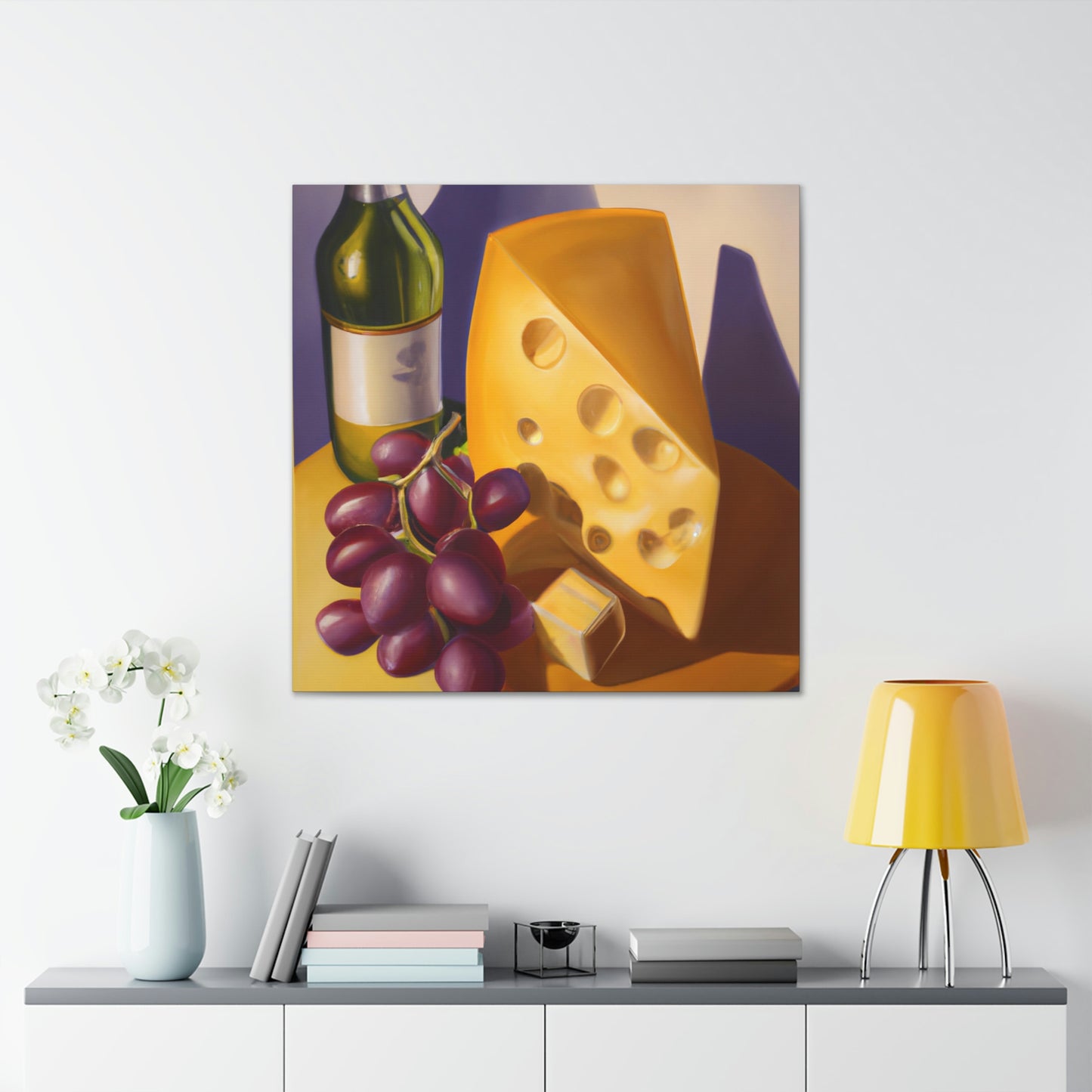 Cheese and Grapes Feast - Canvas