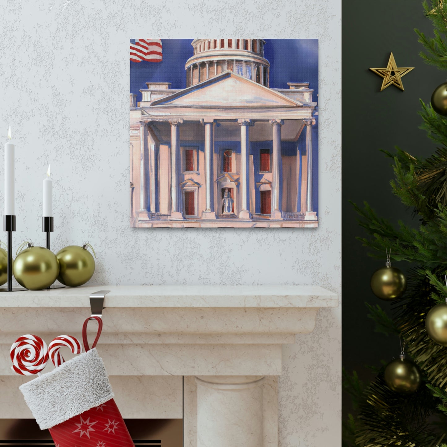 The White House Icon - Canvas