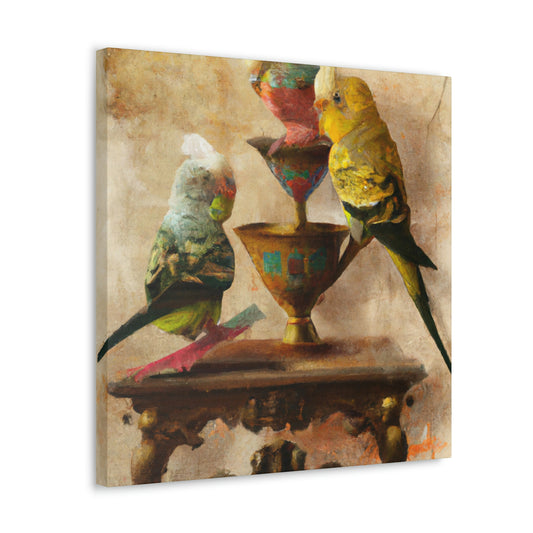 Budgies in Sunshine - Canvas