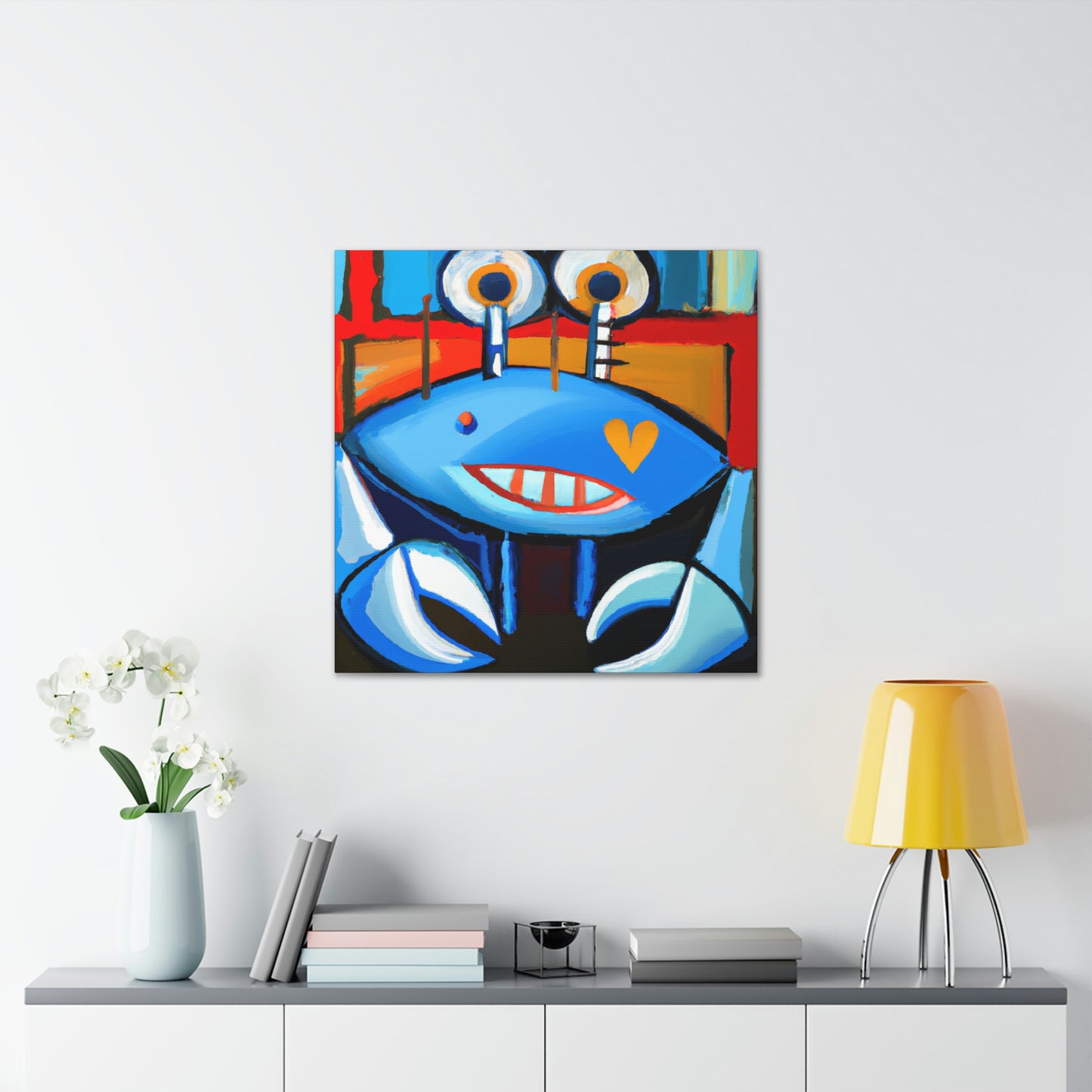 Crab in Abstract Art - Canvas