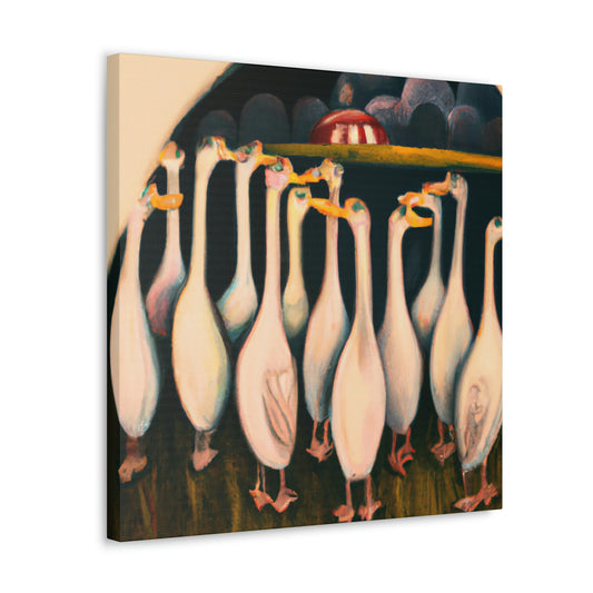 "Geese in Flight, Sunlit" - Canvas