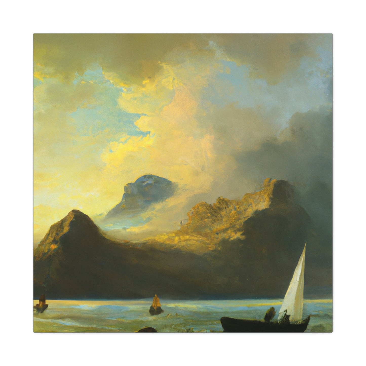 "Dinghy at Dawning Light" - Canvas