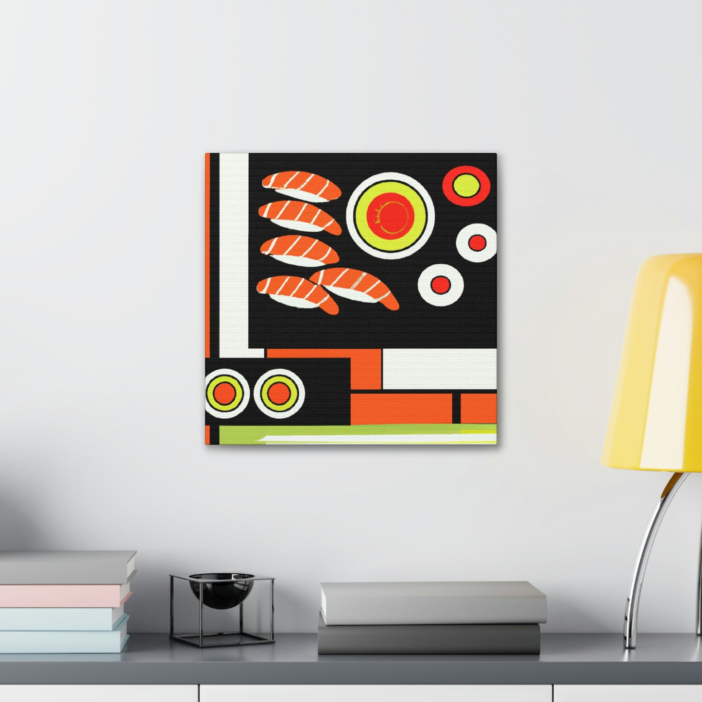 "Delicate Deco Sushi Art" - Canvas