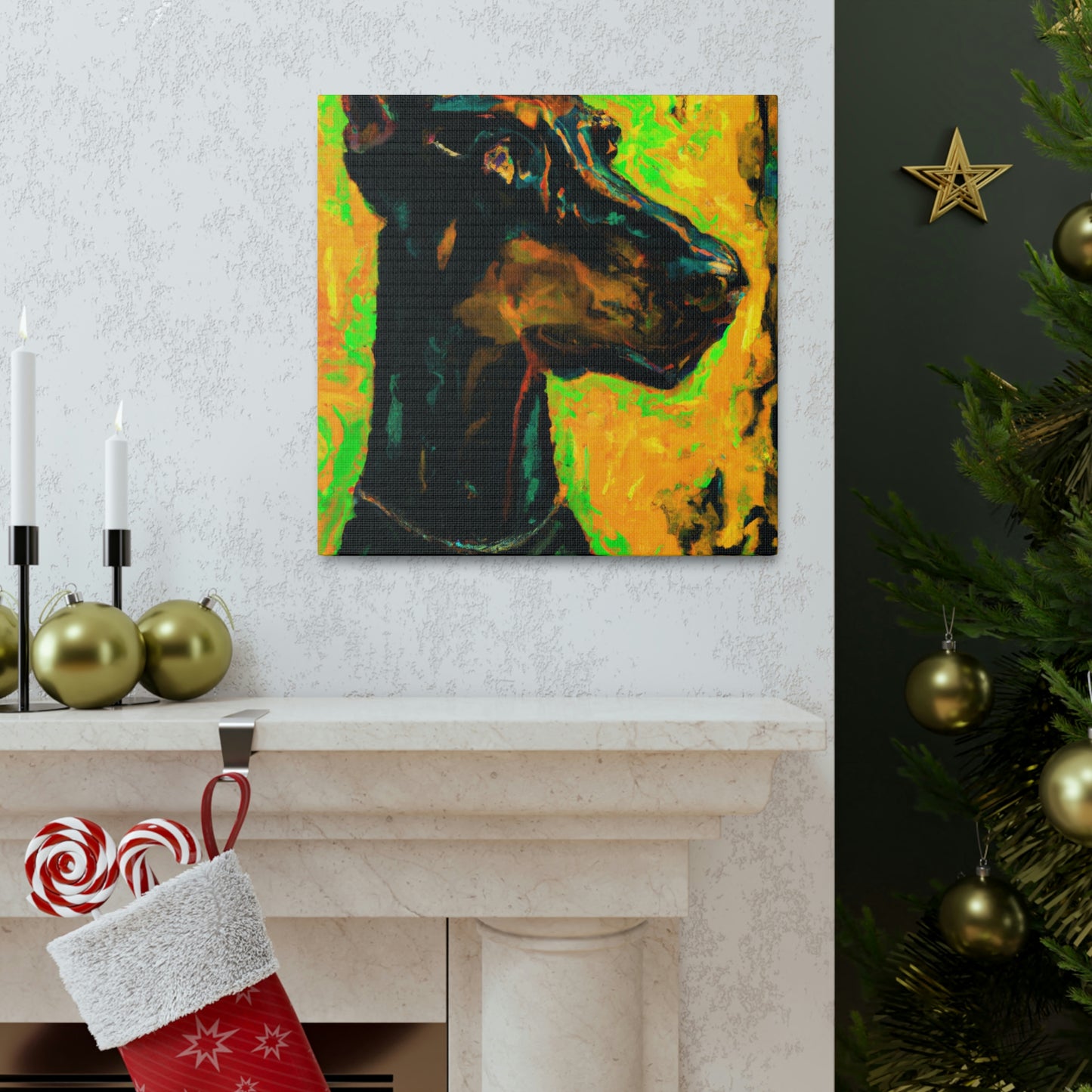 Doberman in Expressionism - Canvas