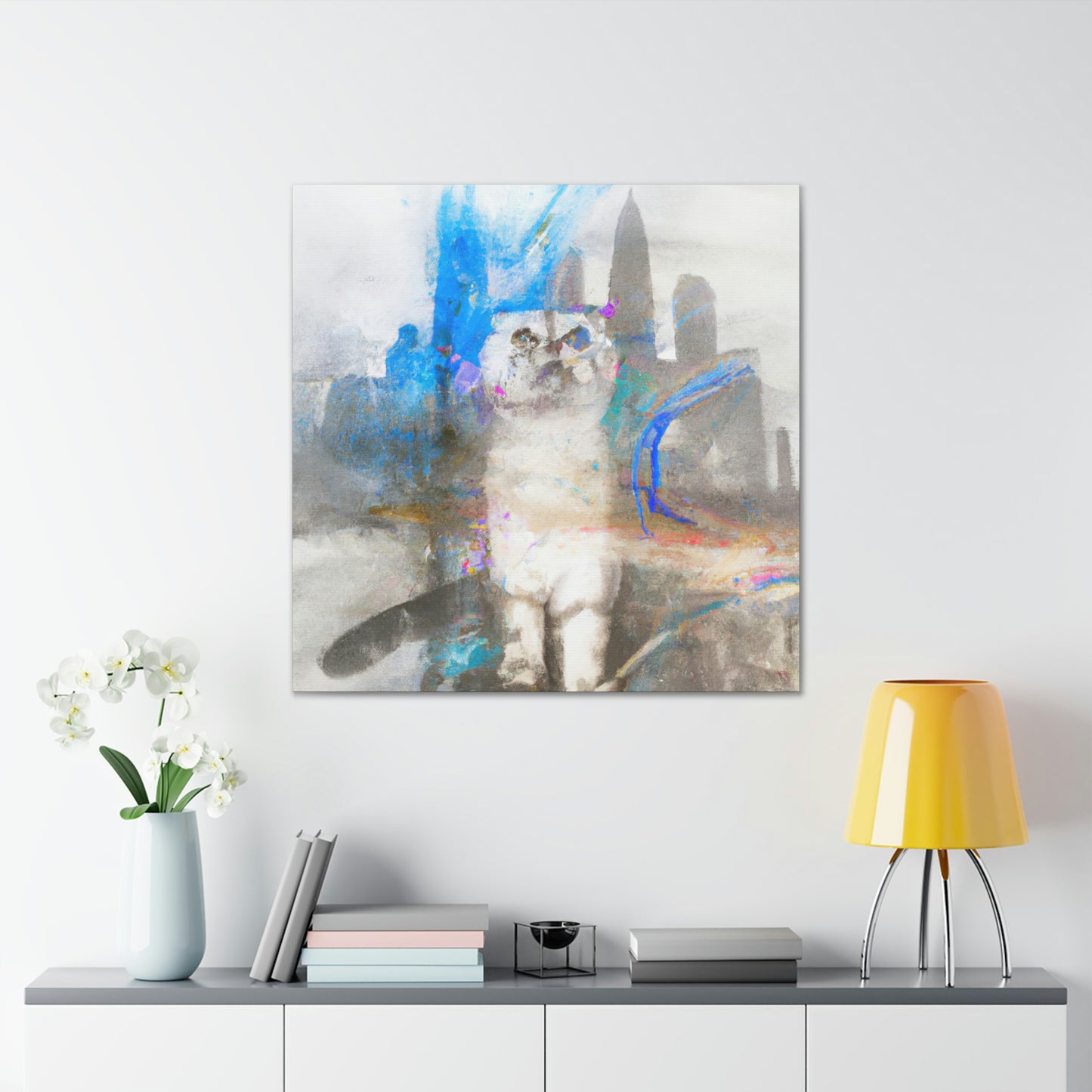 "Scottish Fold Dreamscape" - Canvas