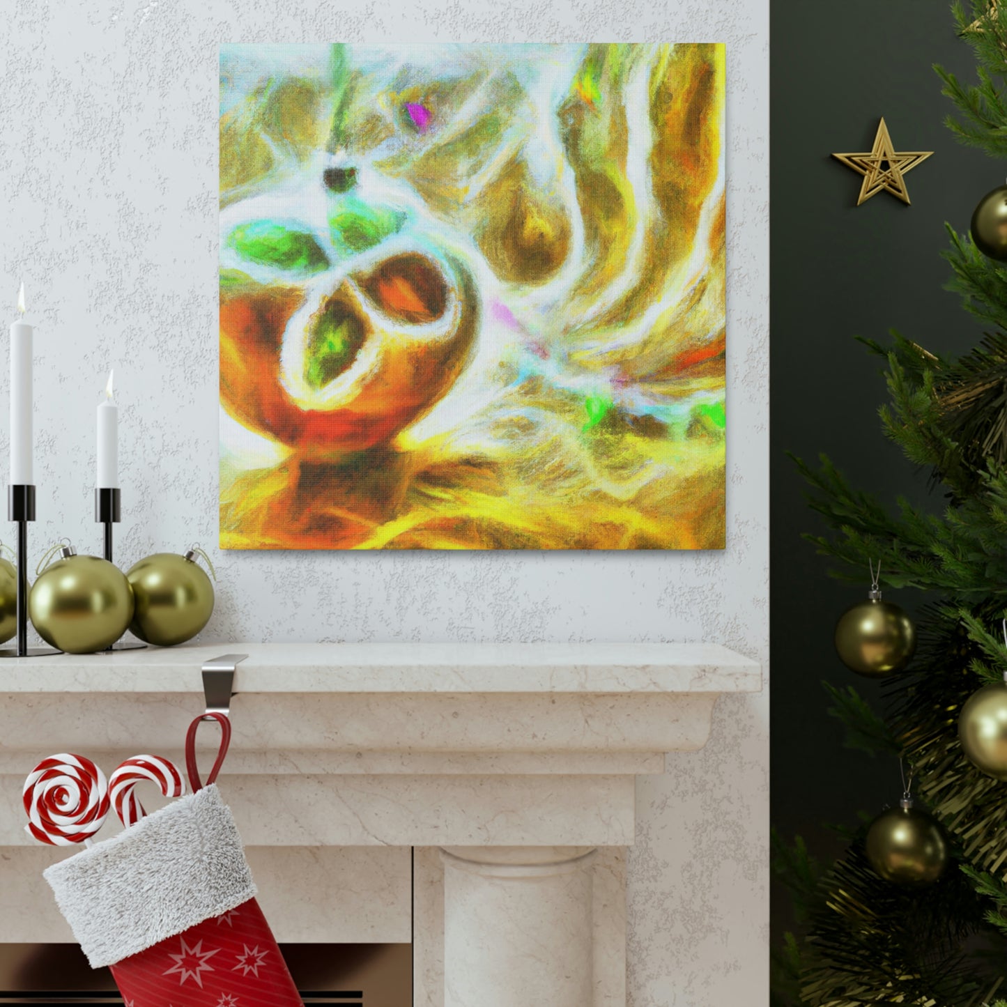 Festive Christmas Ornaments - Canvas