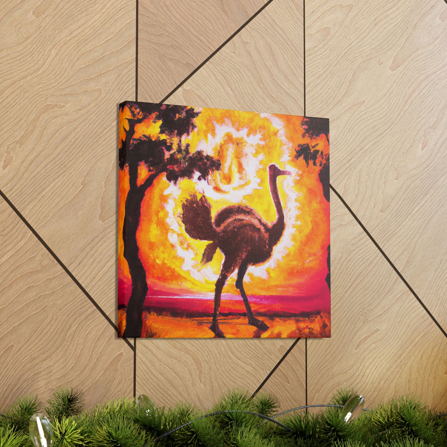 "Ostrich Plumes Deco" - Canvas