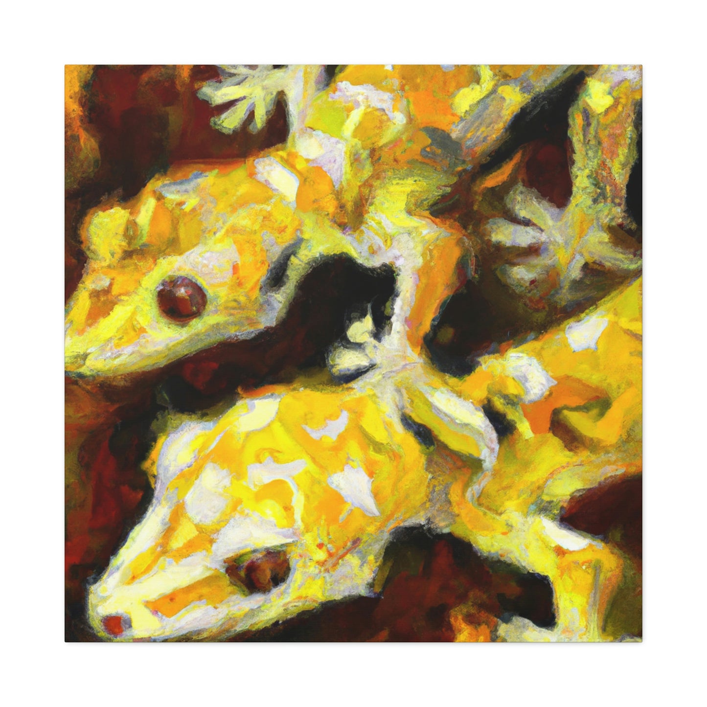 Crested Gecko Expressionism - Canvas