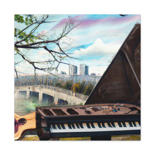 Piano in Moonlight Dream - Canvas