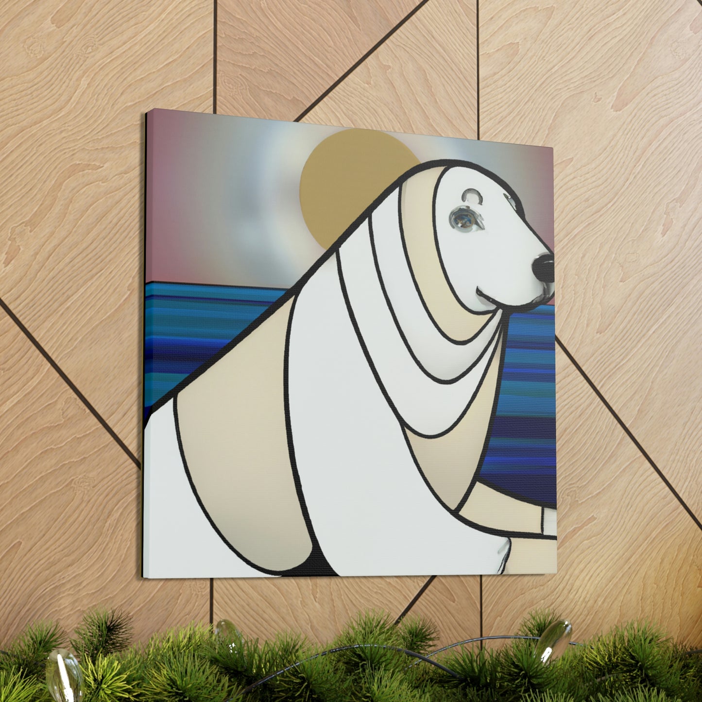 "Ermine in Moonlight Glow" - Canvas