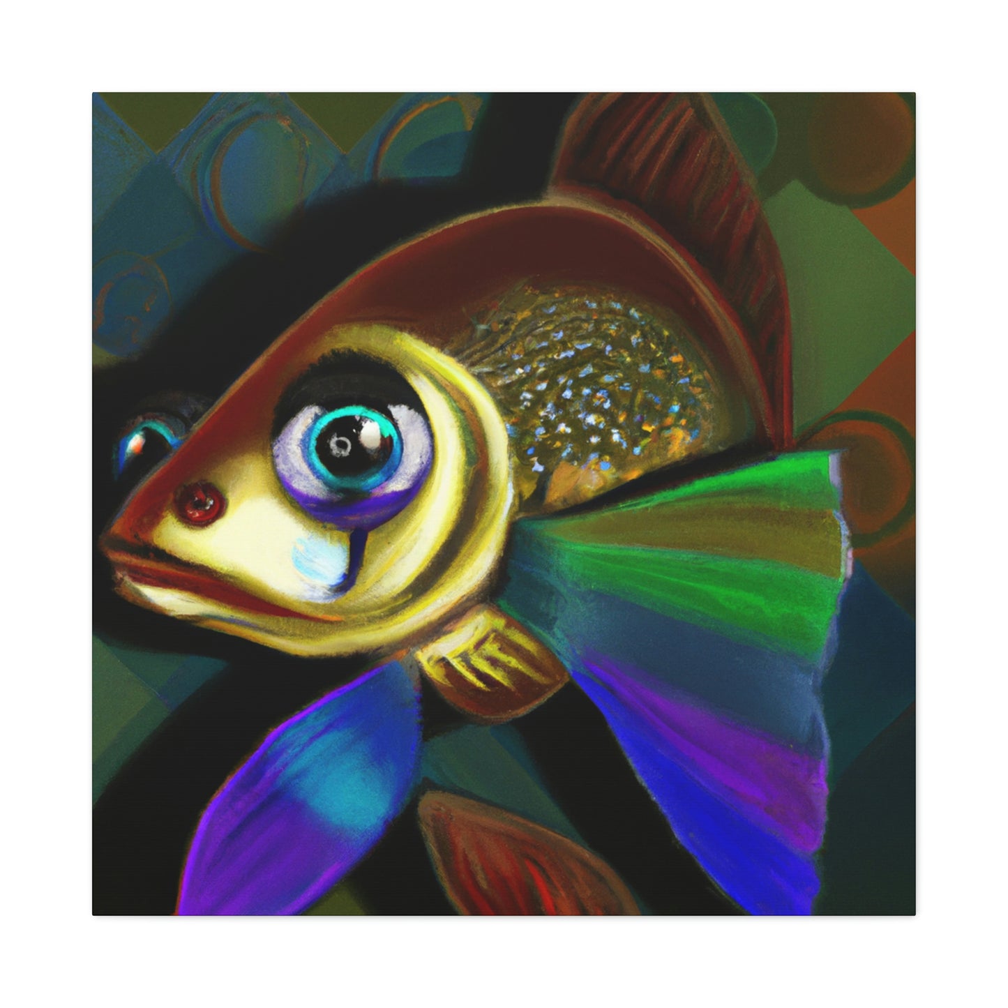 Guppy Art Deco Swirl - Canvas