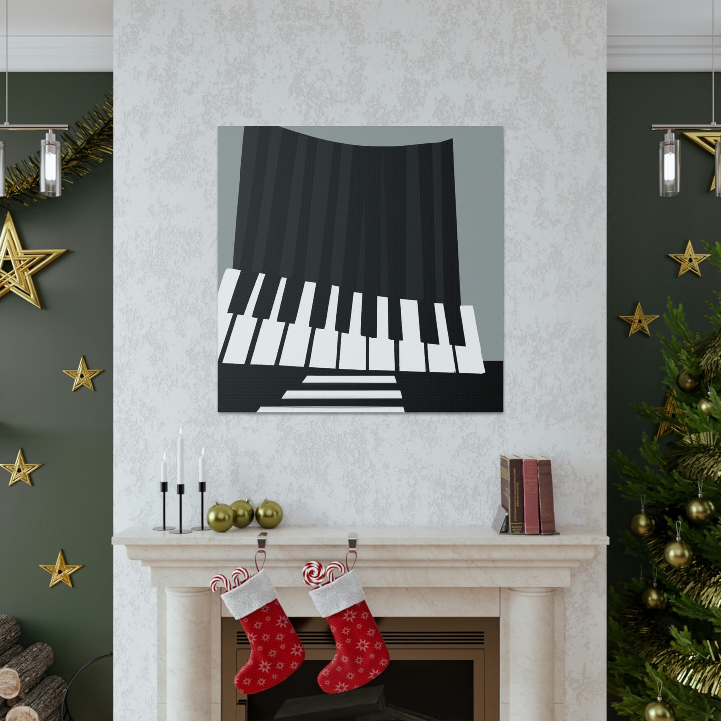 "Piano Reflection Silence" - Canvas