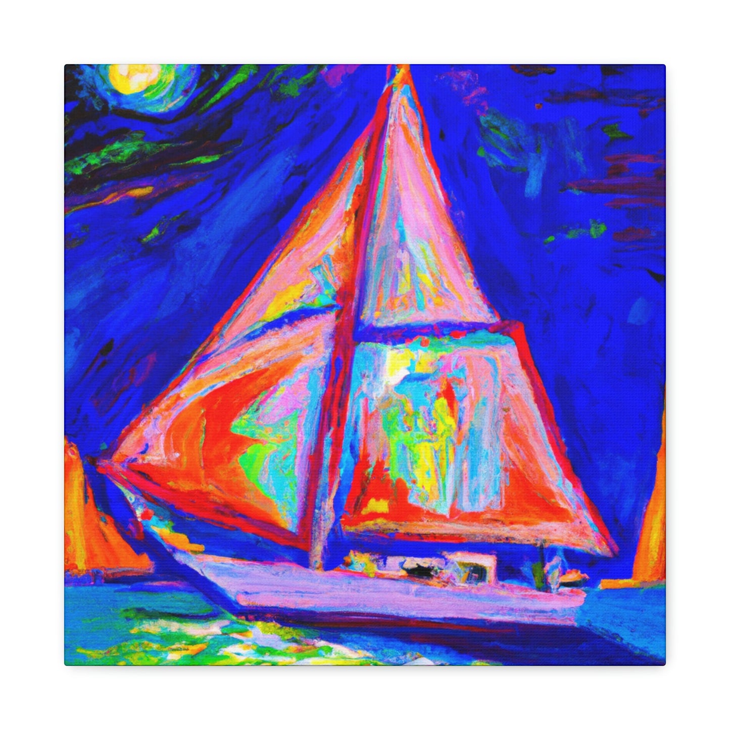 "Yacht in Expressionism" - Canvas