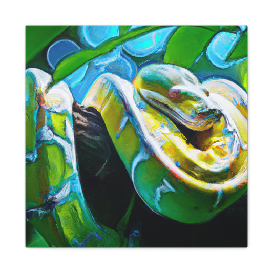 "Green Python Majesty Revealed" - Canvas