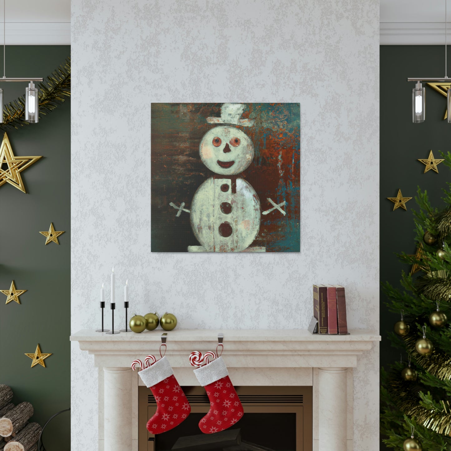 "Snowman in Expressionism" - Canvas