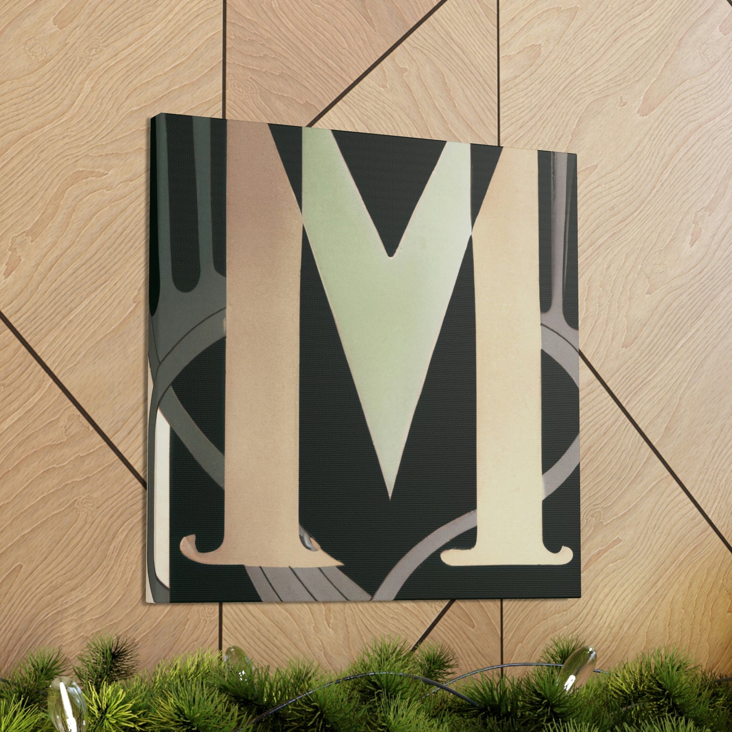 "M in Deco Splendor" - Canvas