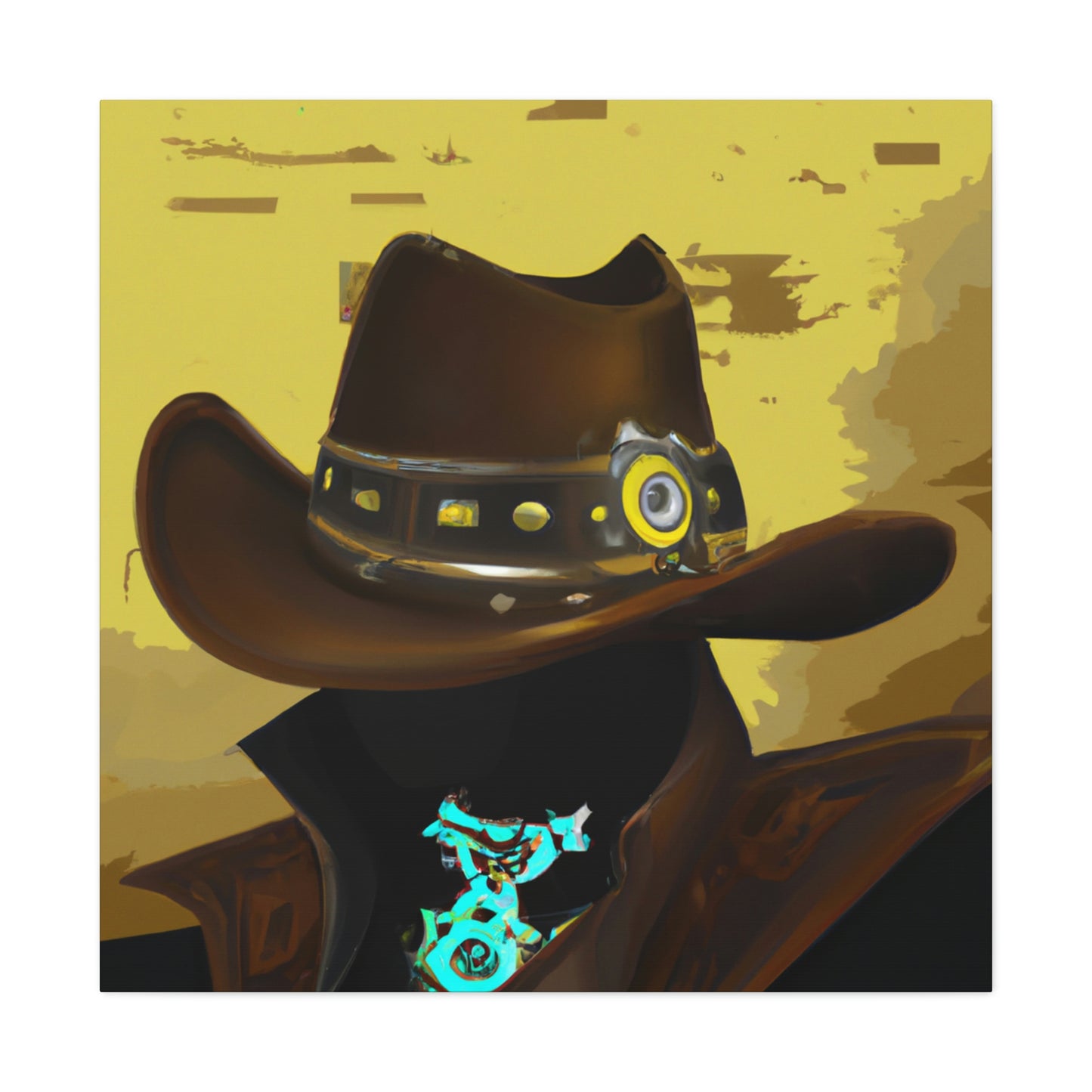 Cowboy in Steampunk Gear - Canvas