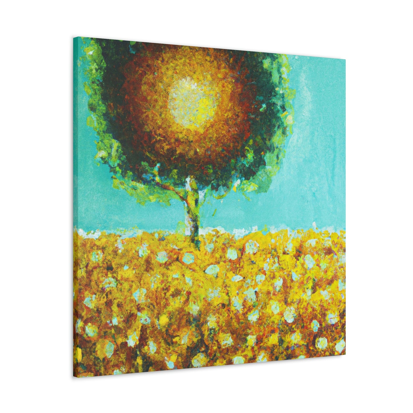 "Golden Sunflower Joy" - Canvas