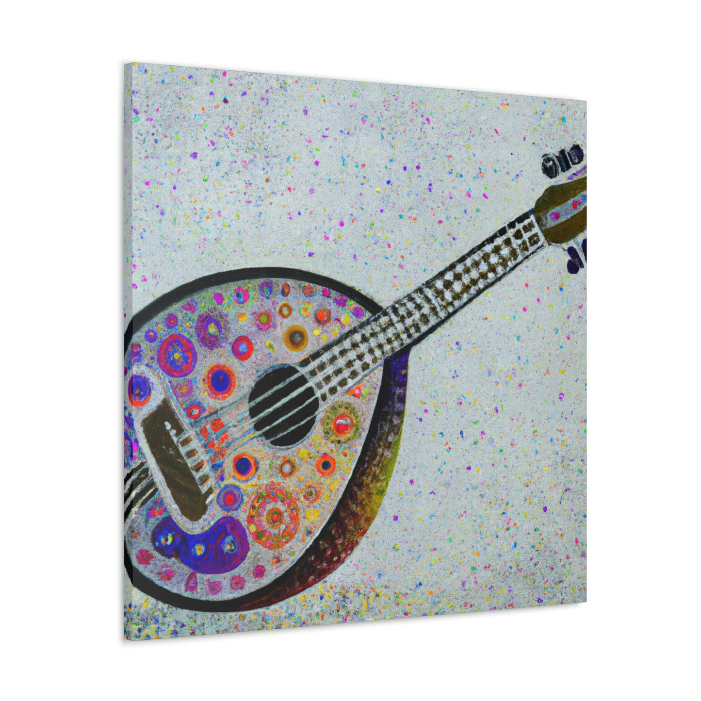 Mandolin in Pointillism - Canvas