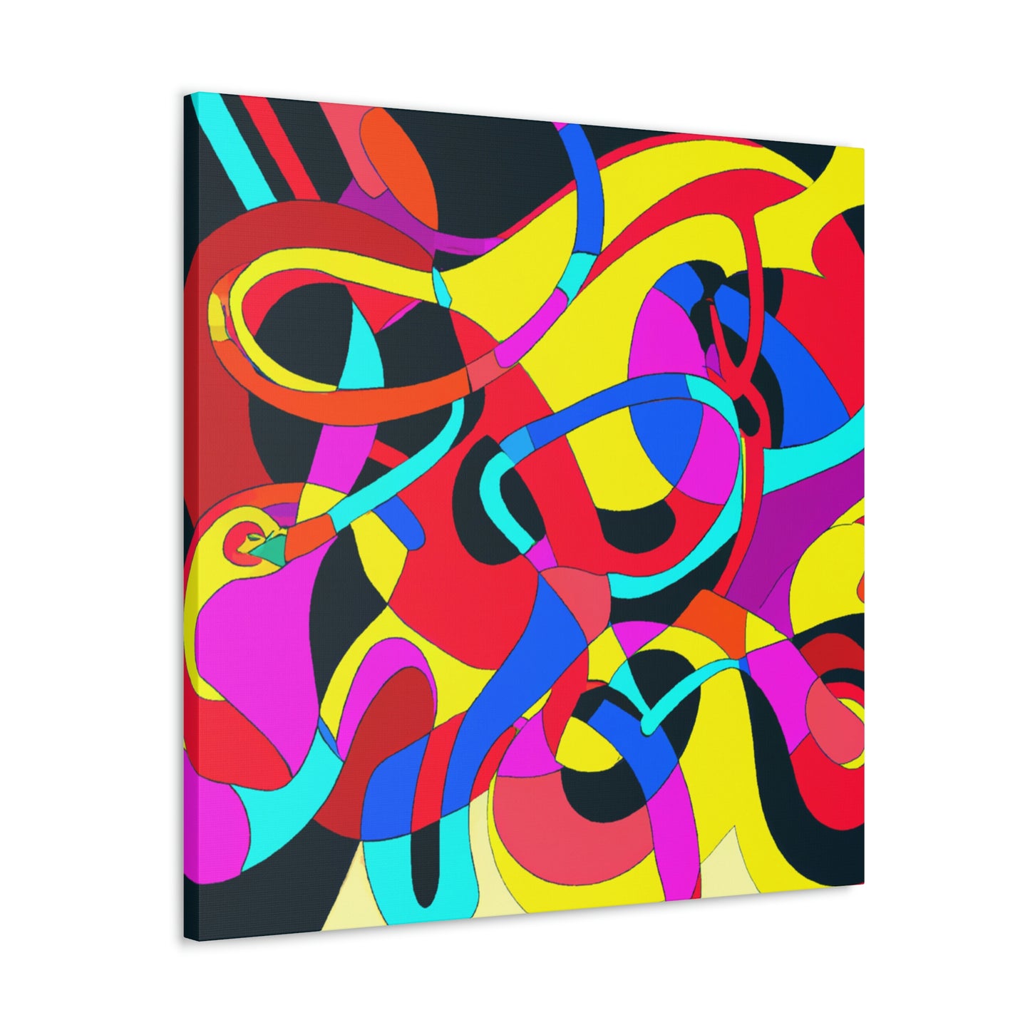 "Vibrant Digital Tapestry" - Canvas