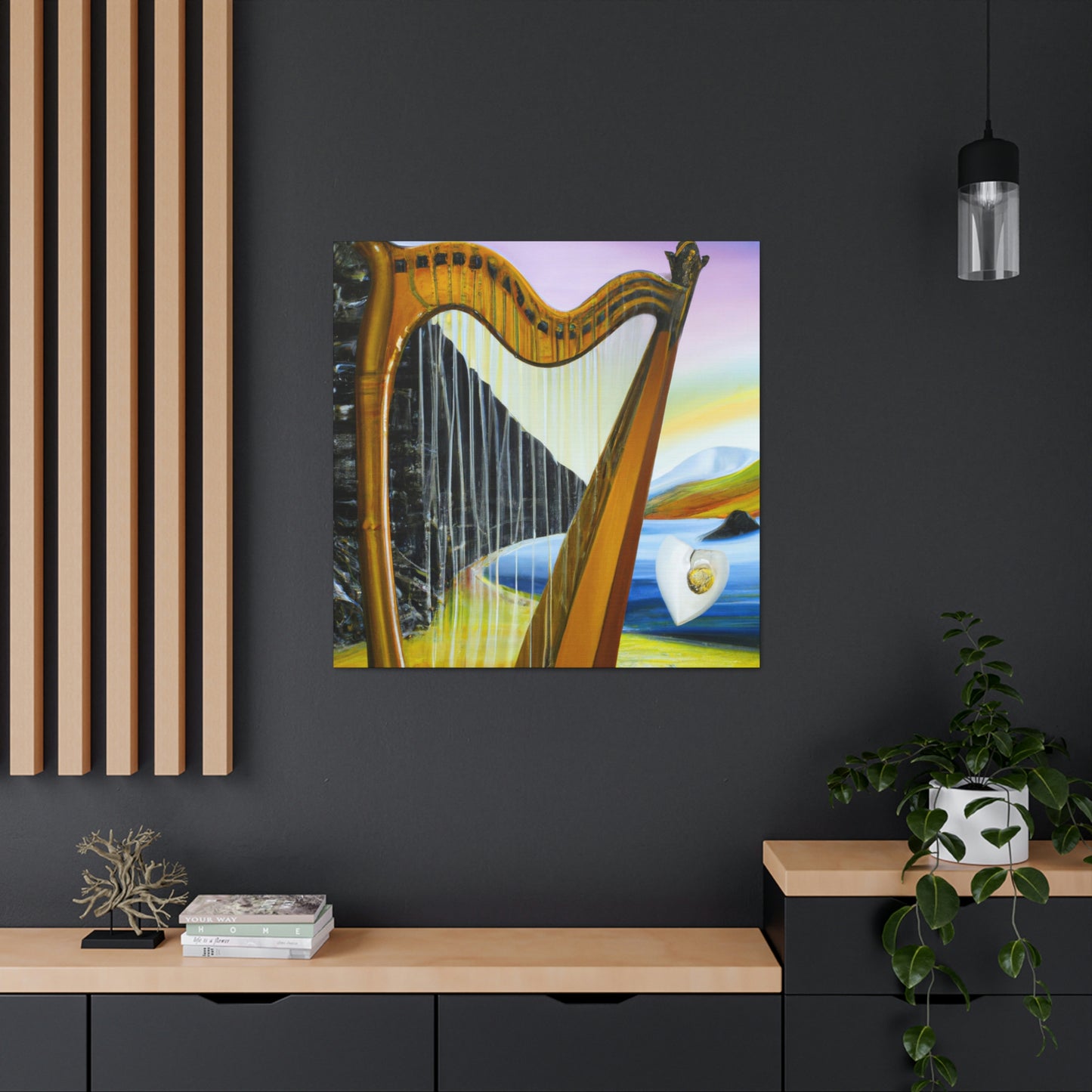 "Harp and Dreamscapes" - Canvas