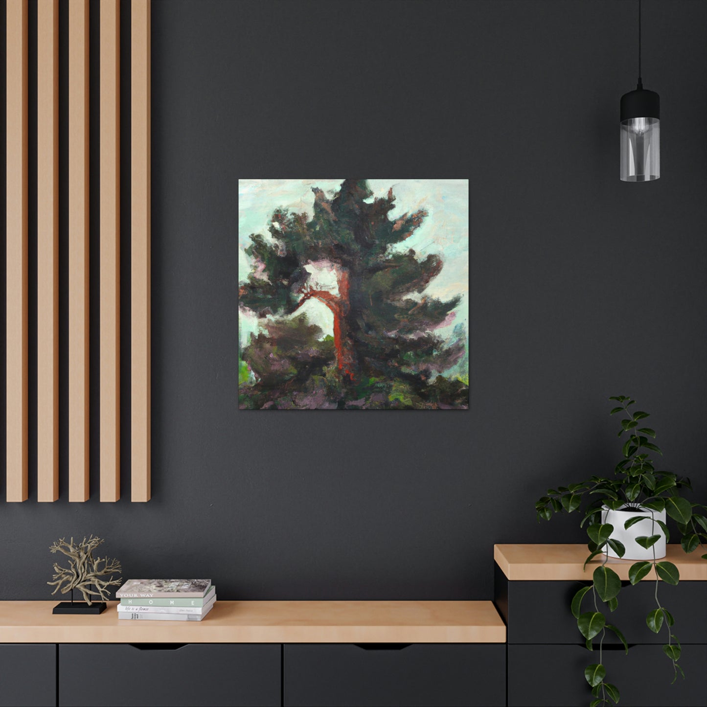 Cedar Tree Expressionism - Canvas