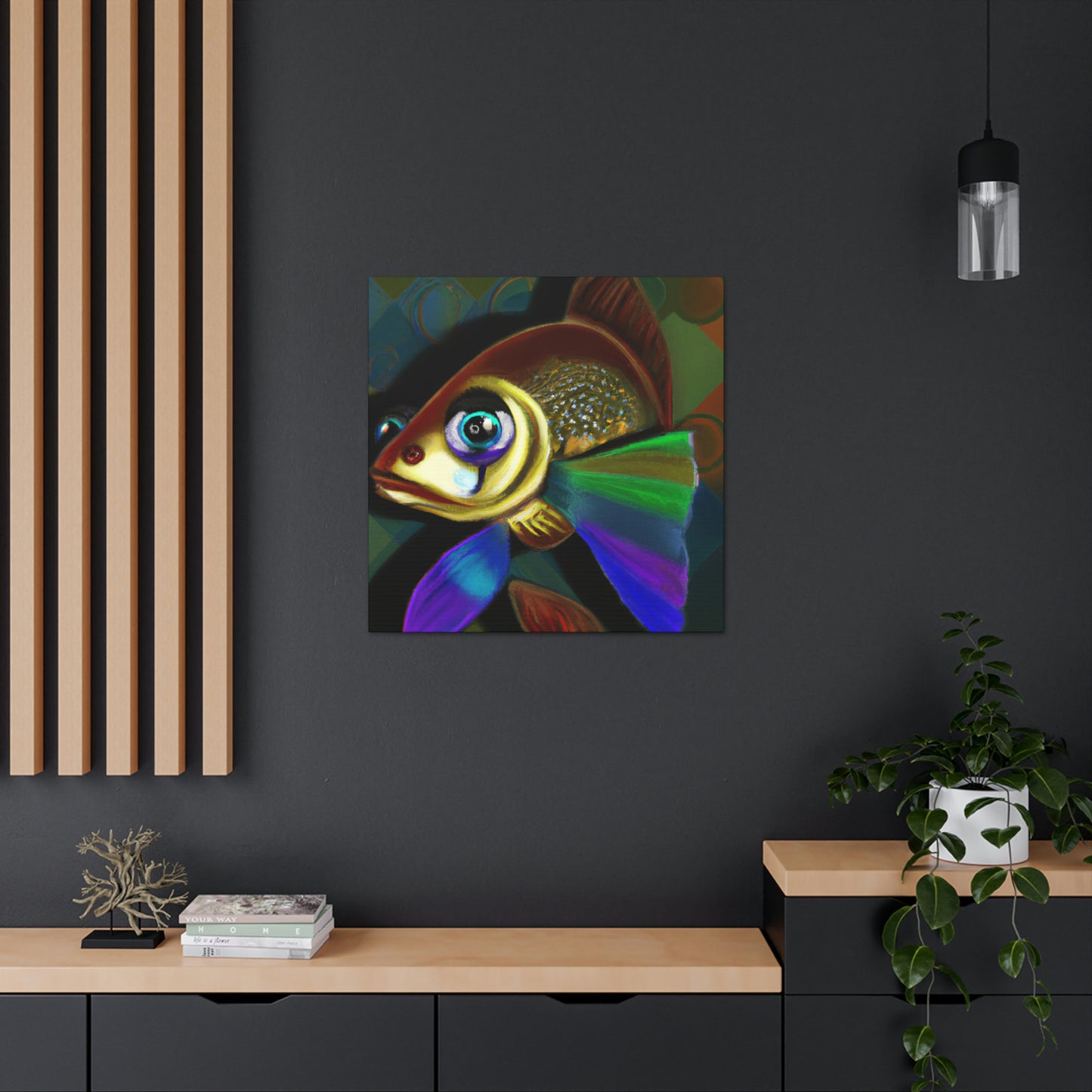 Guppy Art Deco Swirl - Canvas