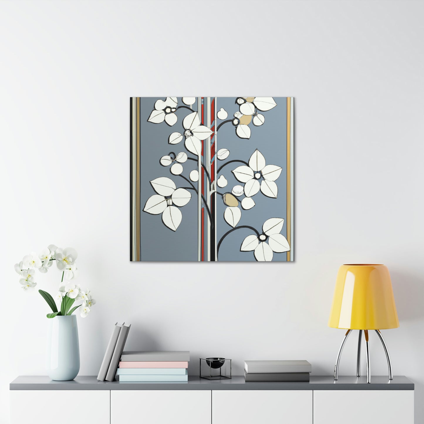 "Deco Dogwood Symphony" - Canvas