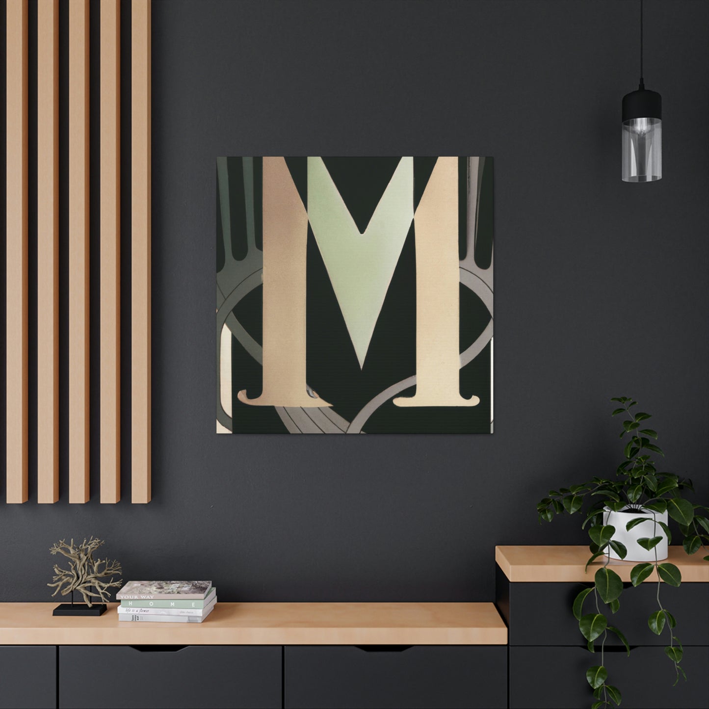 "M in Deco Splendor" - Canvas