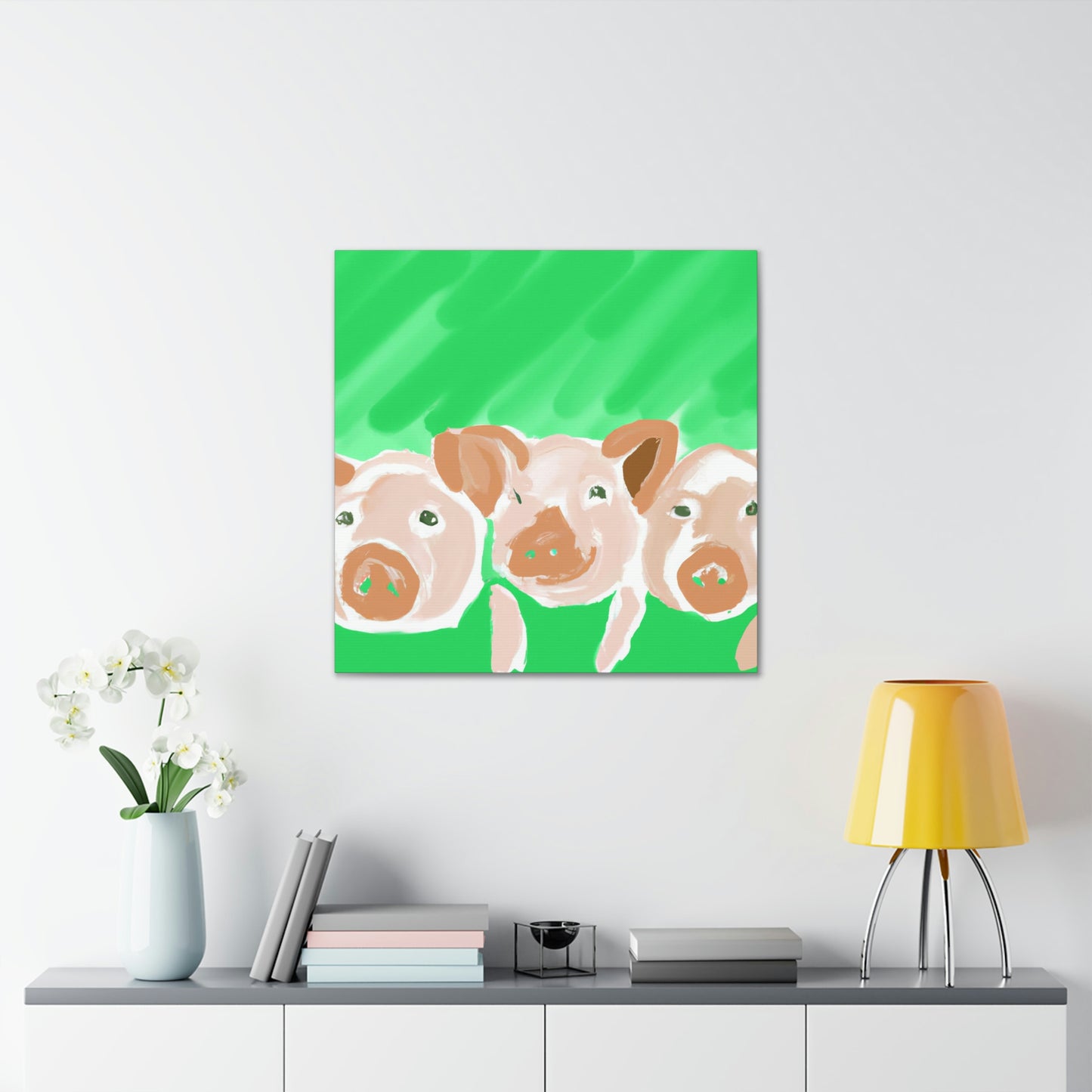 Pigs in Monochrome - Canvas