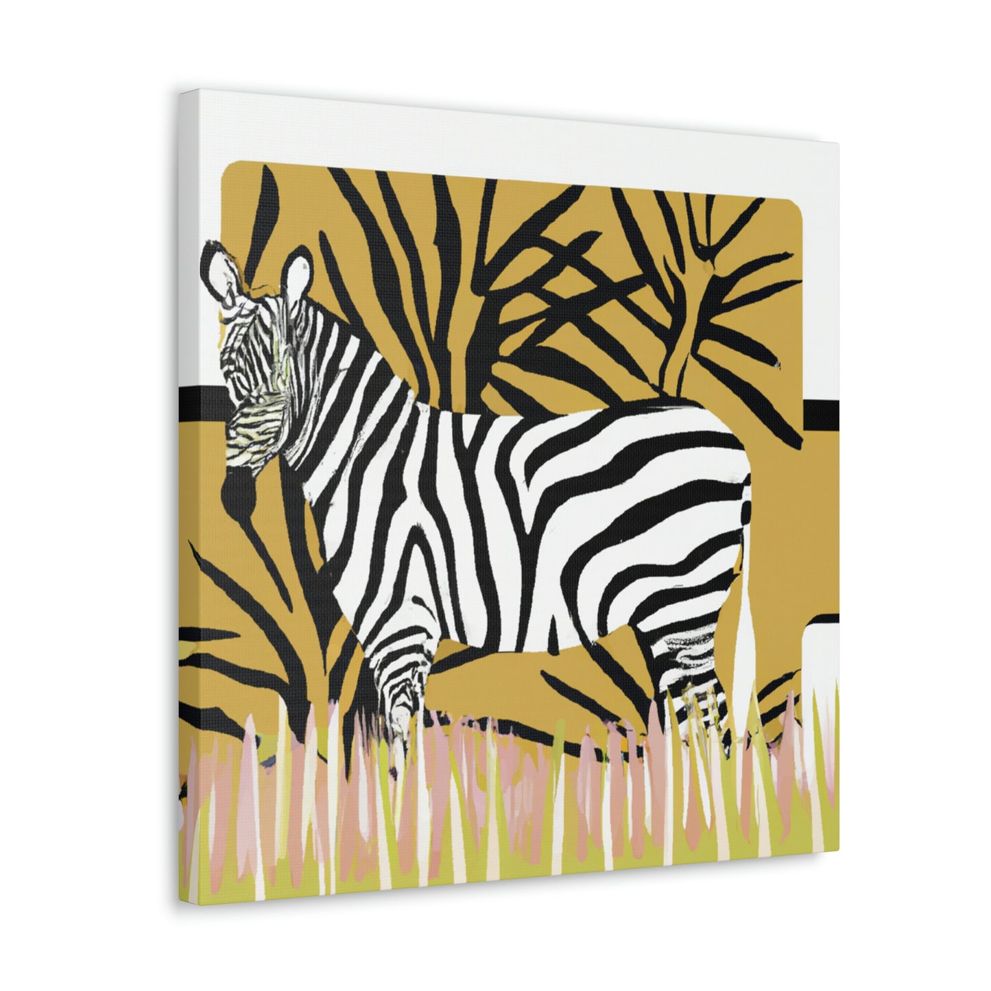 "Gilded Zebra Splendor" - Canvas